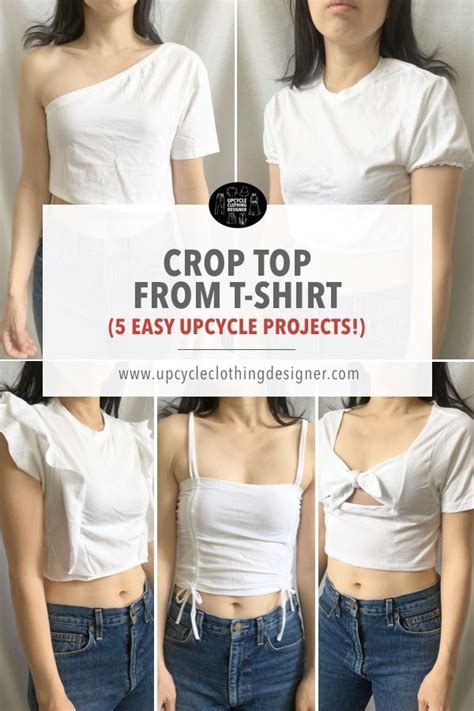 diy cropped t shirt.